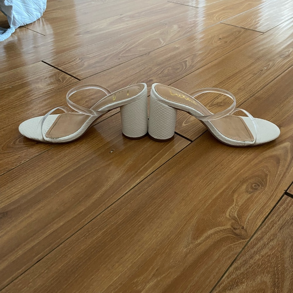 White lulus sandals